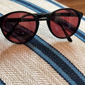 Vintage Smilen Neil black Round Hong Kong Sunglasses